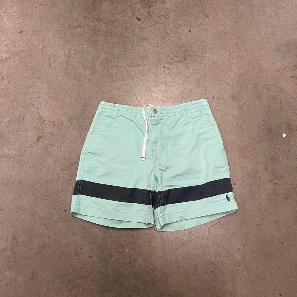 Vintage polo Ralph Lauren mens blue Bermuda canvas shorts beach S